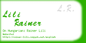 lili rainer business card